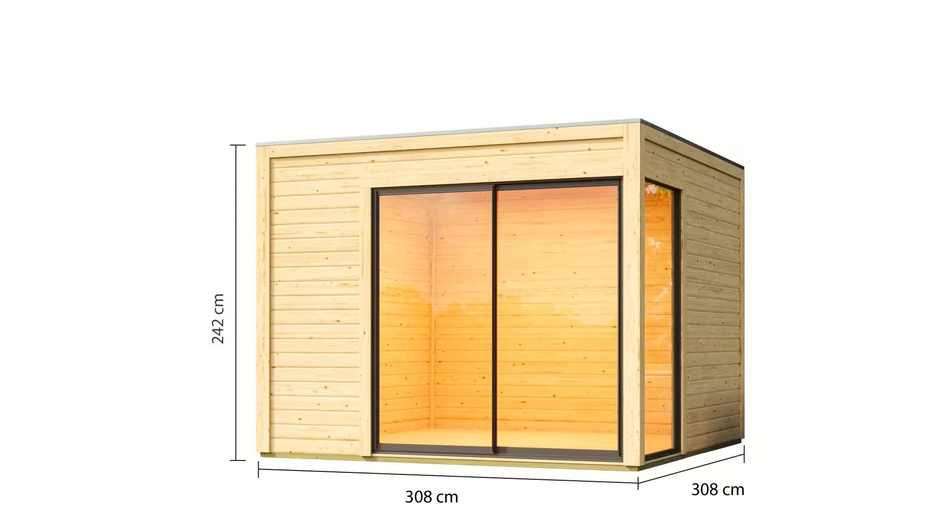 Karibu Tuinhuis Dice 1 308 x 308 cm - Afbeelding 3